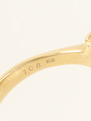 18Kルビーダイヤモンドハートリング ゴールド/レッド