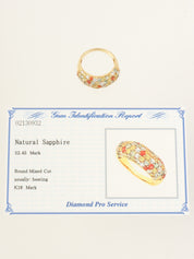 18K Sapphire Ring in Gold/Yellow/Orange