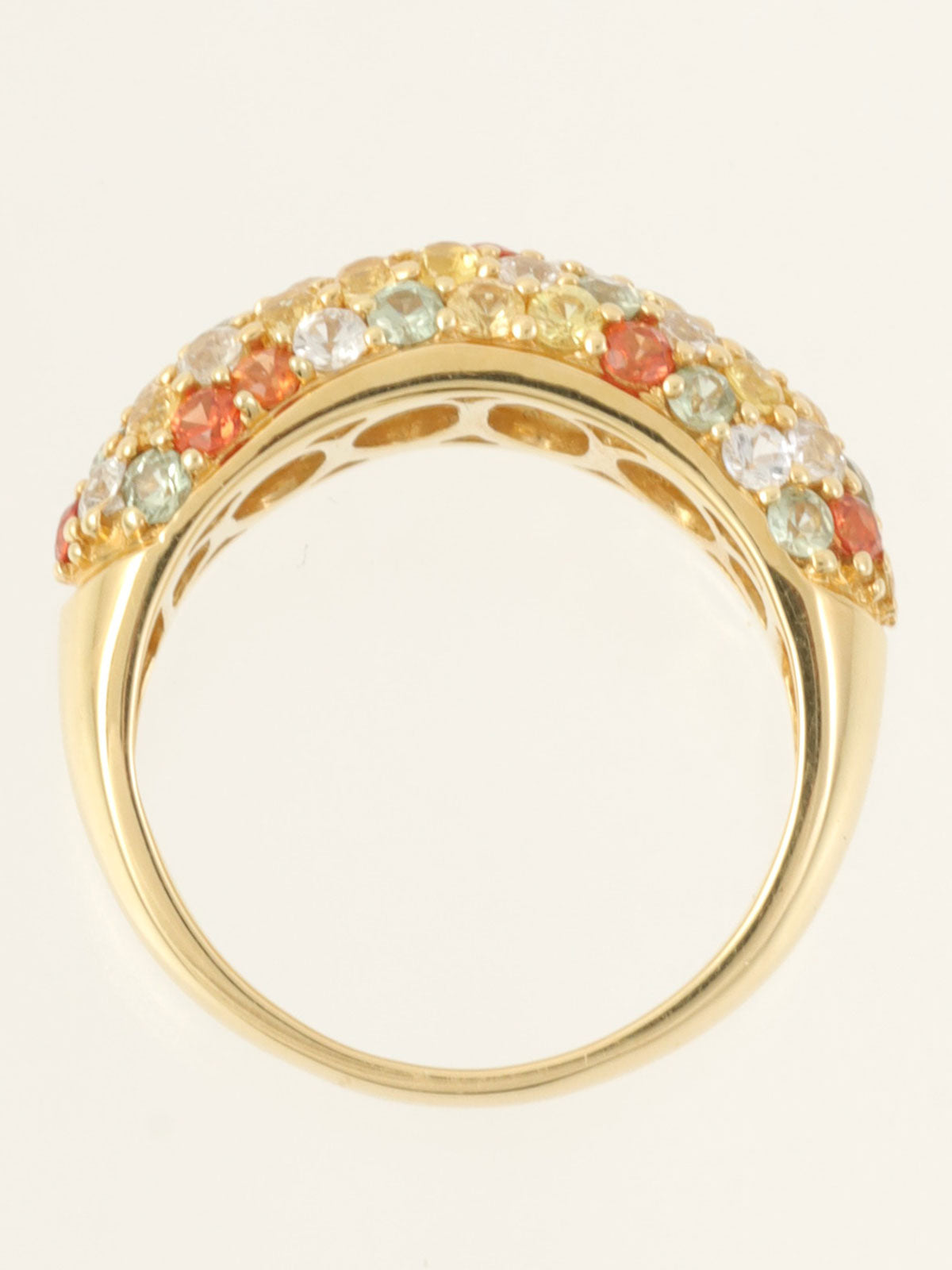 18K Sapphire Ring in Gold/Yellow/Orange