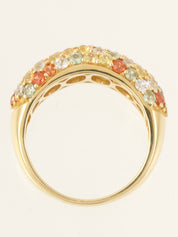 18K Sapphire Ring in Gold/Yellow/Orange