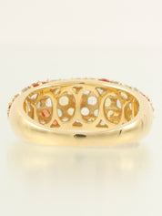 18K Sapphire Ring in Gold/Yellow/Orange