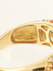 18K Sapphire Ring in Gold/Yellow/Orange