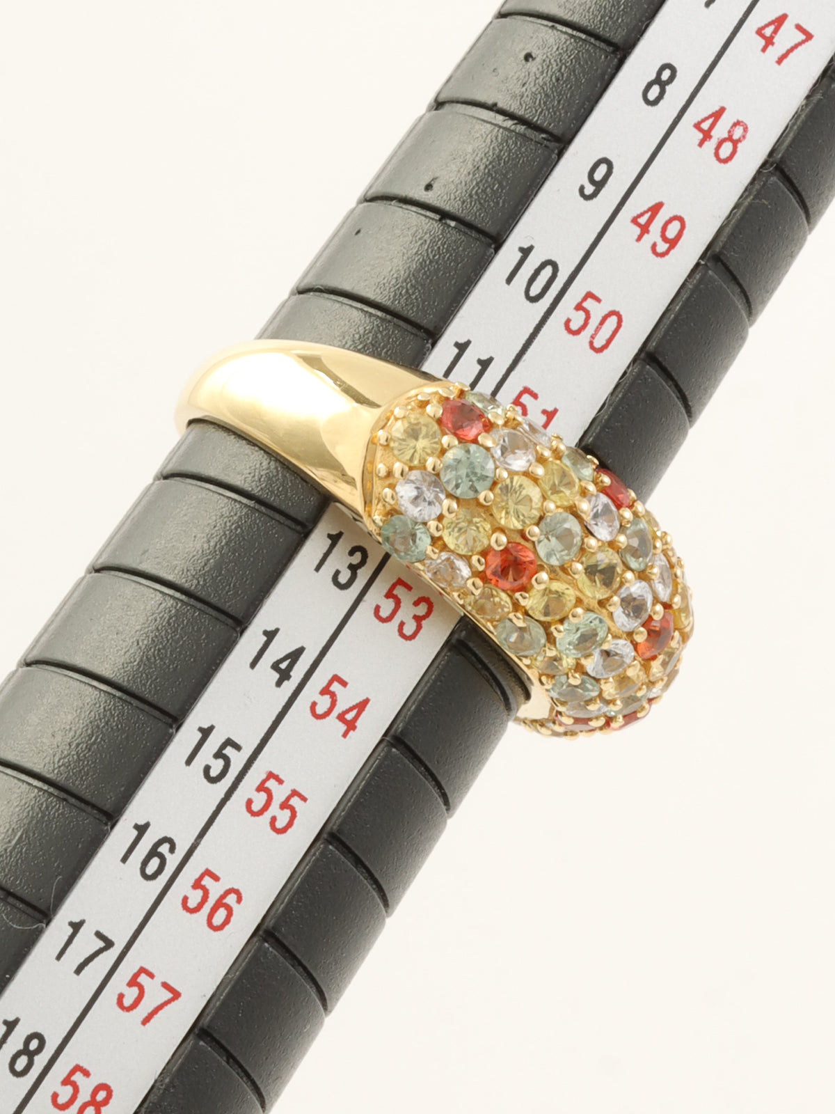 18K Sapphire Ring in Gold/Yellow/Orange