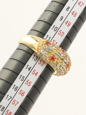 18K Sapphire Ring in Gold/Yellow/Orange
