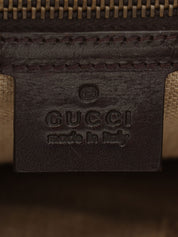 鳄鱼帆布 GG 图案组合米色/深棕色两用包