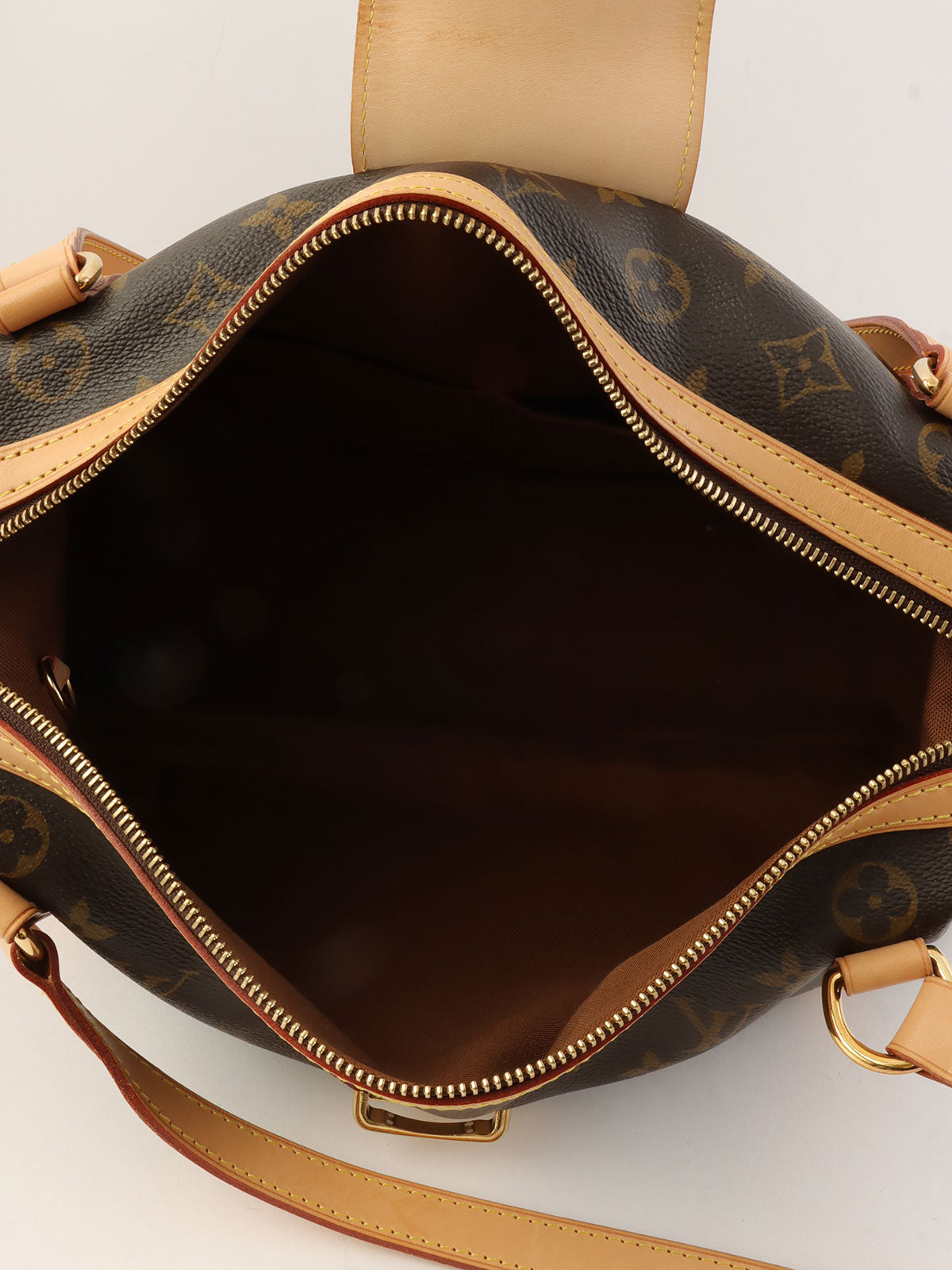 2009年製 キャンバスモノグラムストレイザーPM ブラウン