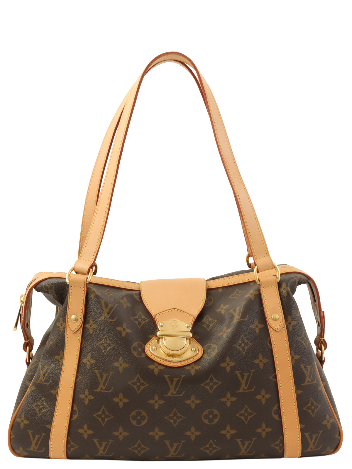 2009年製 キャンバスモノグラムストレイザーPM ブラウン