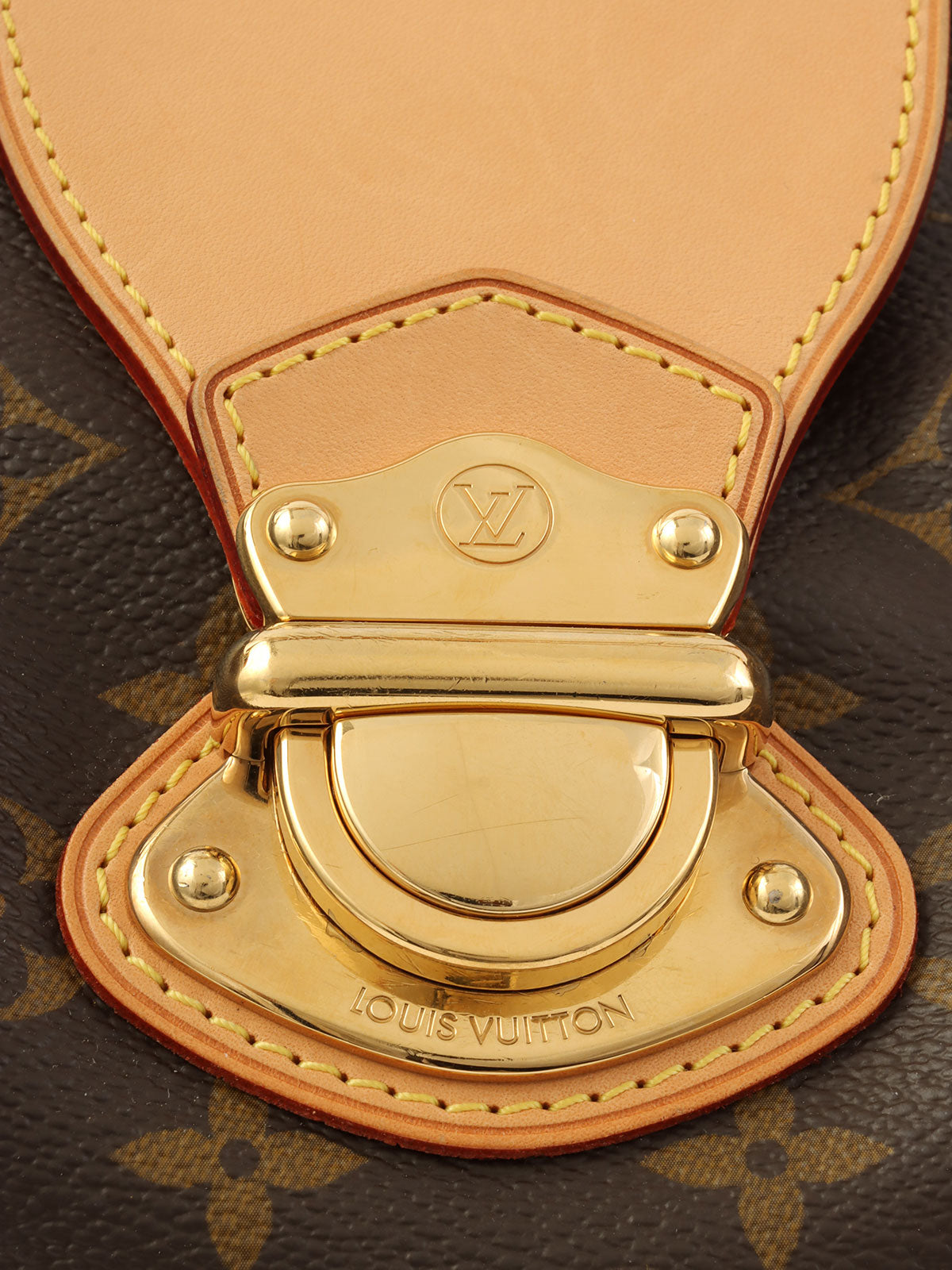 2009年製 キャンバスモノグラムストレイザーPM ブラウン