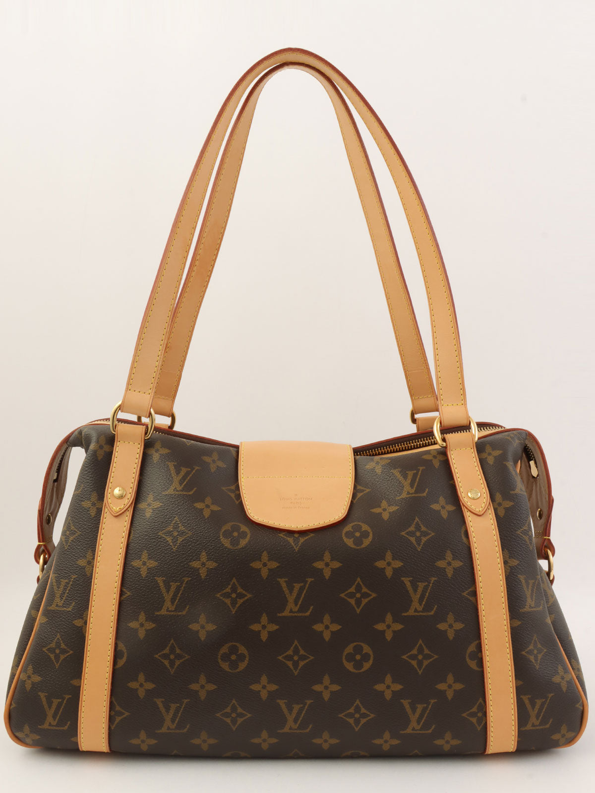 2009年製 キャンバスモノグラムストレイザーPM ブラウン