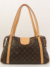 2009年製 キャンバスモノグラムストレイザーPM ブラウン