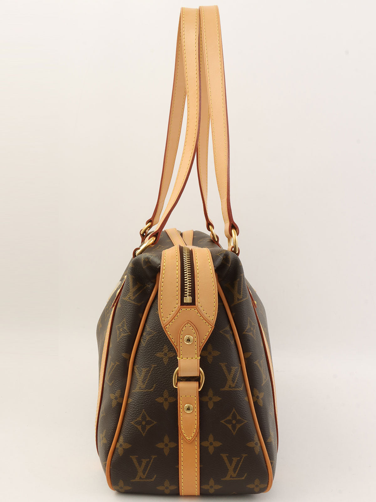 2009年製 キャンバスモノグラムストレイザーPM ブラウン