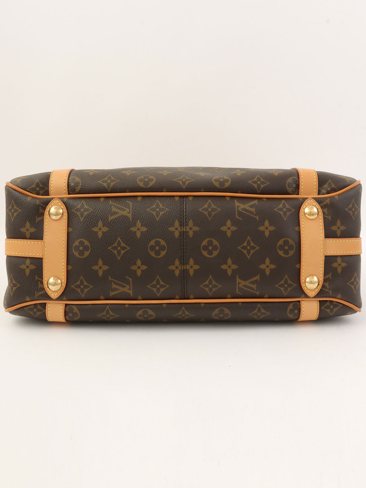 2009年製 キャンバスモノグラムストレイザーPM ブラウン