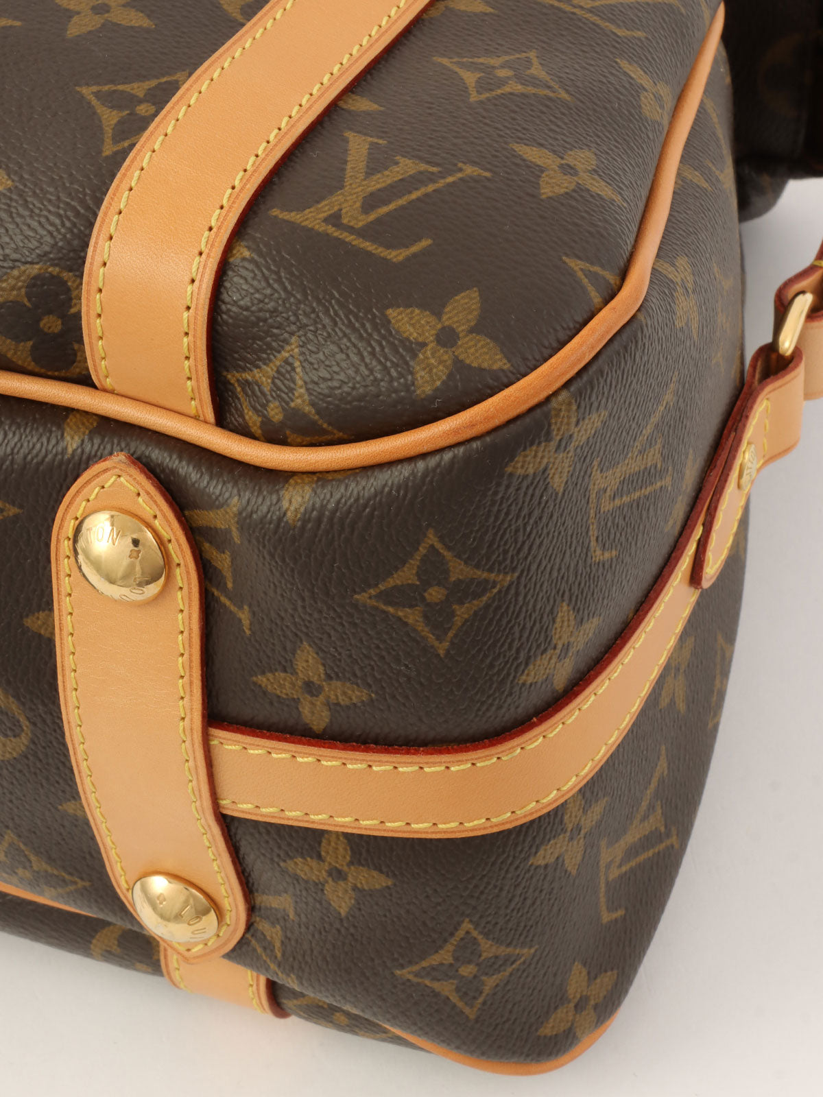 2009年製　キャンバスモノグラムストレイザーPM　ブラウン