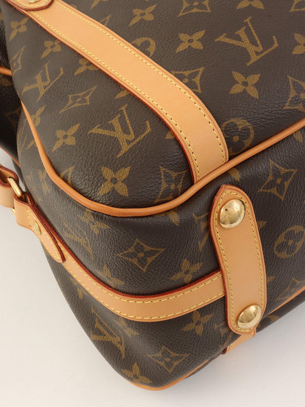 2009年製　キャンバスモノグラムストレイザーPM　ブラウン