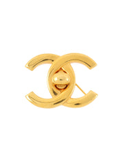 1996 CC Turn Lock Brooch Gold