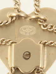 2000年製 ハートモチーフNo.5 CCマークネックレス ゴールド/アイボリー