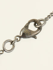 2006年製 LOVE＆PEACE CCマークラインストーンネックレス ガンメタル/ブラック