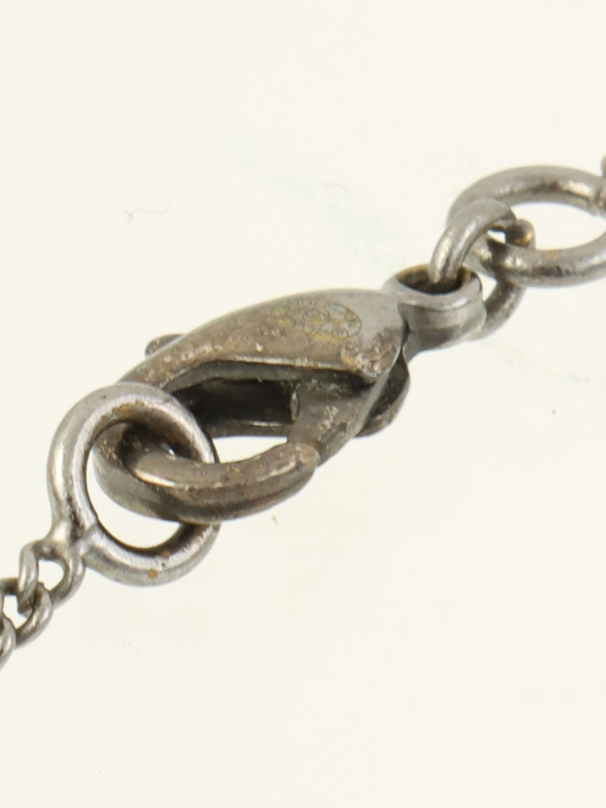 2006年製 LOVE＆PEACE CCマークラインストーンネックレス ガンメタル/ブラック