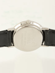 Round Logo Face Watch Silver/Black