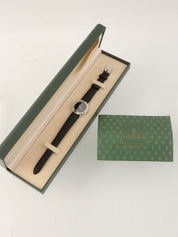 Round Logo Face Watch Silver/Black