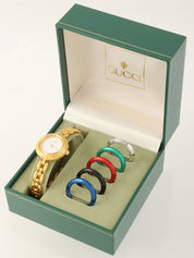 Changeable Bezel Watch 6 Colors/Gold
