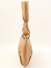 Beige Intrecciato Trim Handbag