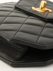 1990年頃製 オクタゴンCCターンロックチェーンショルダーバッグ ブラック