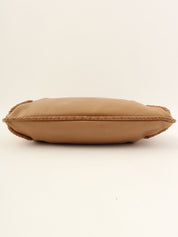 Beige Intrecciato Trim Handbag