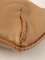 Beige Intrecciato Trim Handbag