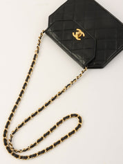 1990年頃製 オクタゴンCCターンロックチェーンショルダーバッグ ブラック