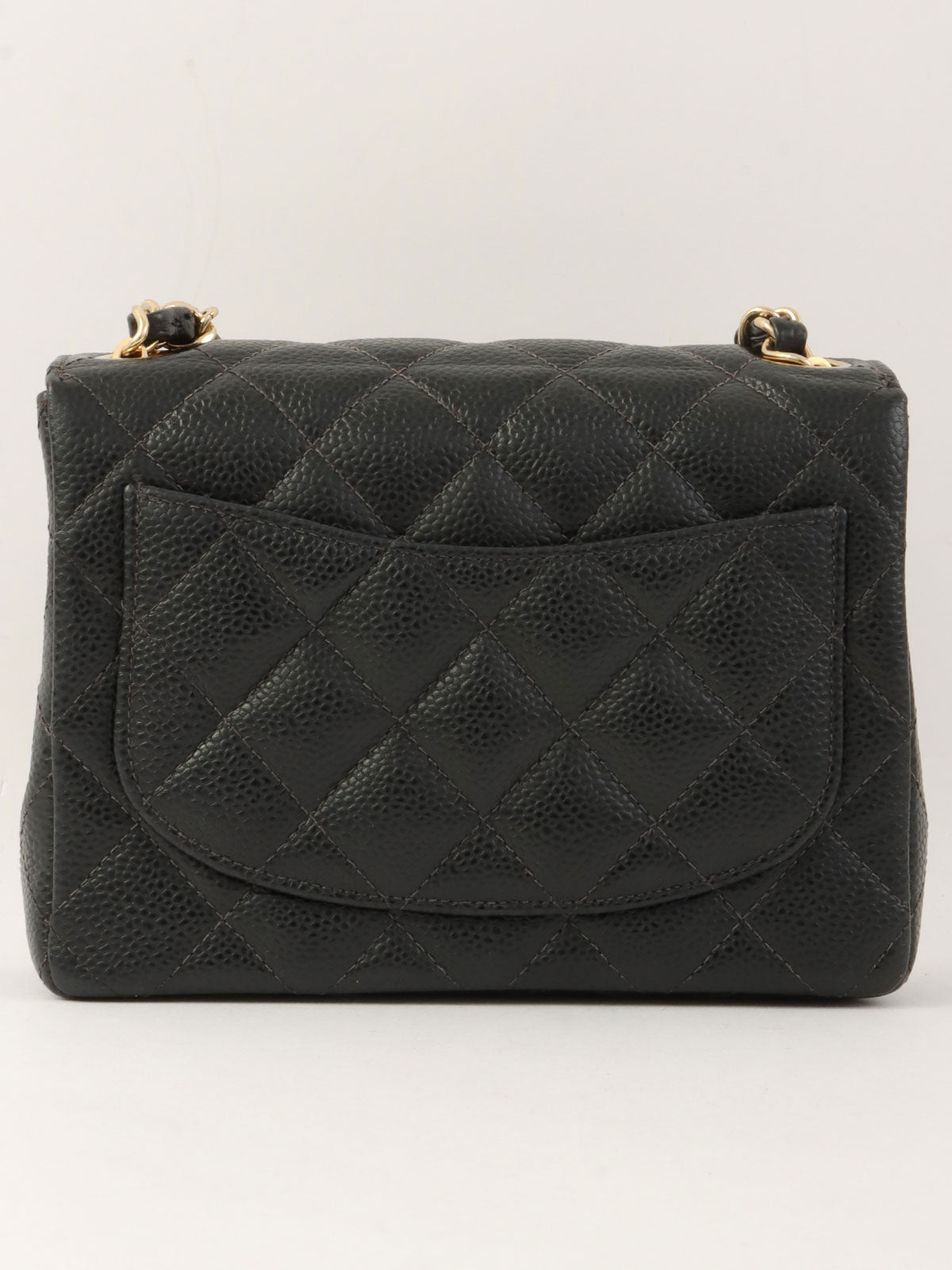 2004年頃製 キャビアスキンクラシックフラップチェーンバッグミニ ブラック