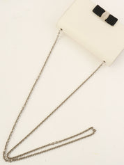 サフィアーノヴァラリボンチェーンショルダーバッグ ホワイト