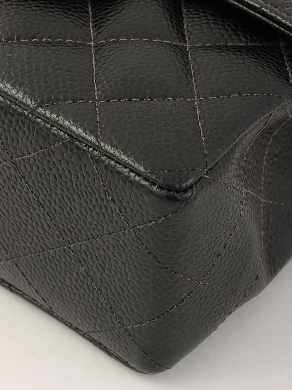 2004年頃製 キャビアスキンクラシックフラップチェーンバッグミニ ブラック