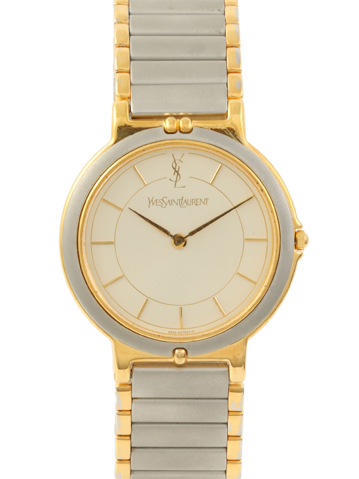 Round Logo Face Watch Silver/Gold