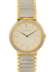 Round Logo Face Watch Silver/Gold
