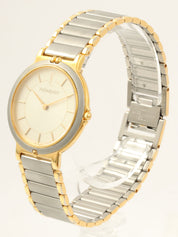 Round Logo Face Watch Silver/Gold