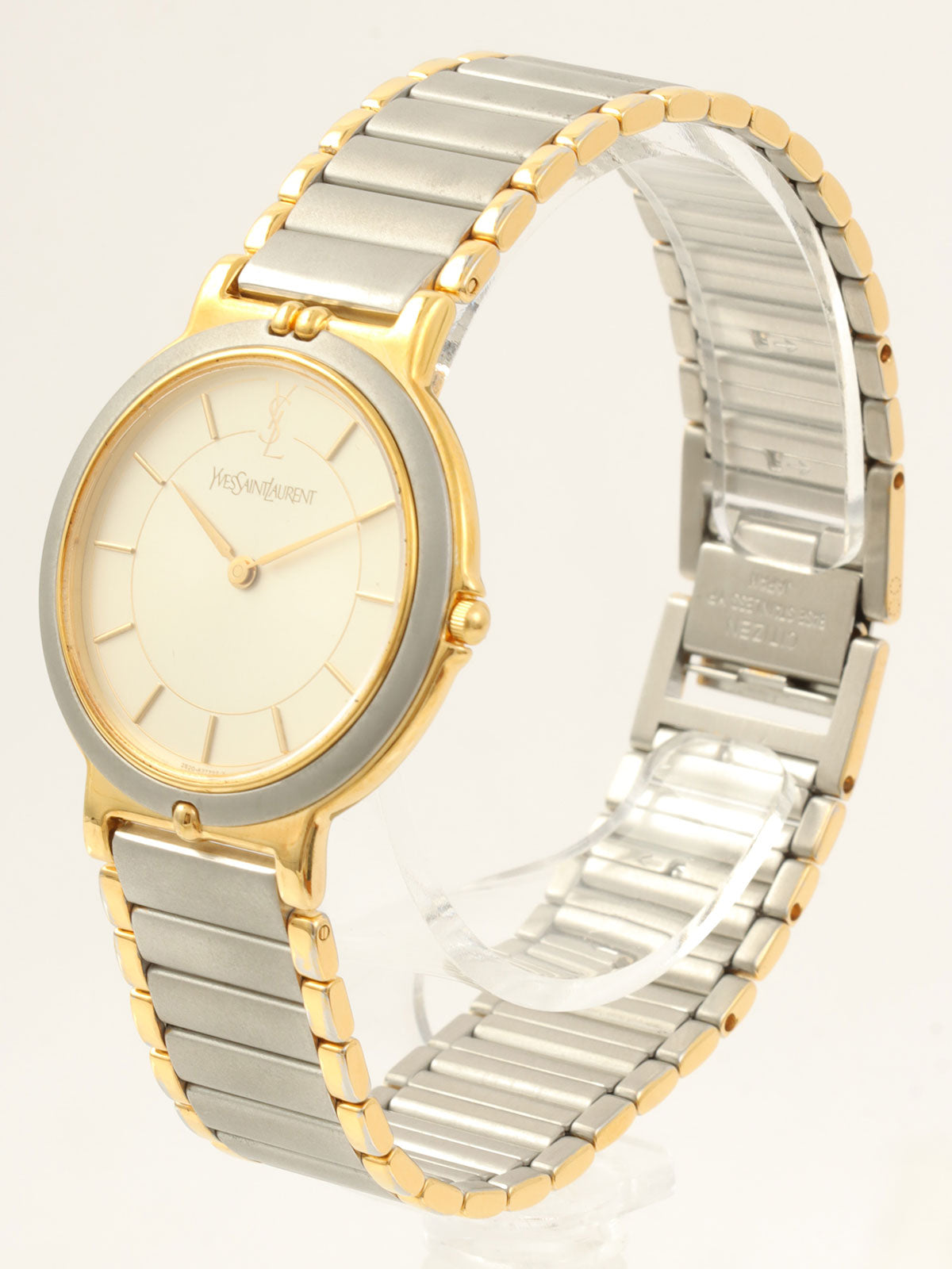 Round Logo Face Watch Silver/Gold