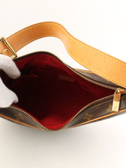 2003 帆布字母羊角面包 MM 棕色