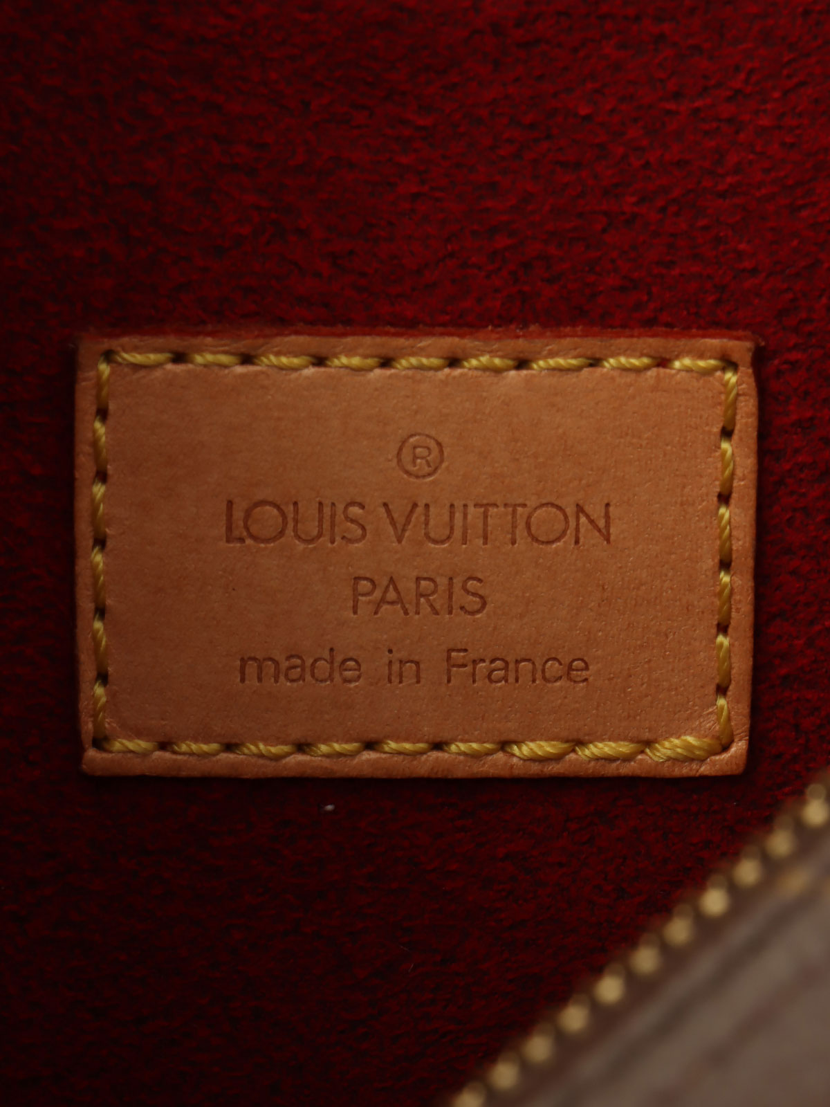 2003 帆布字母羊角面包 MM 棕色