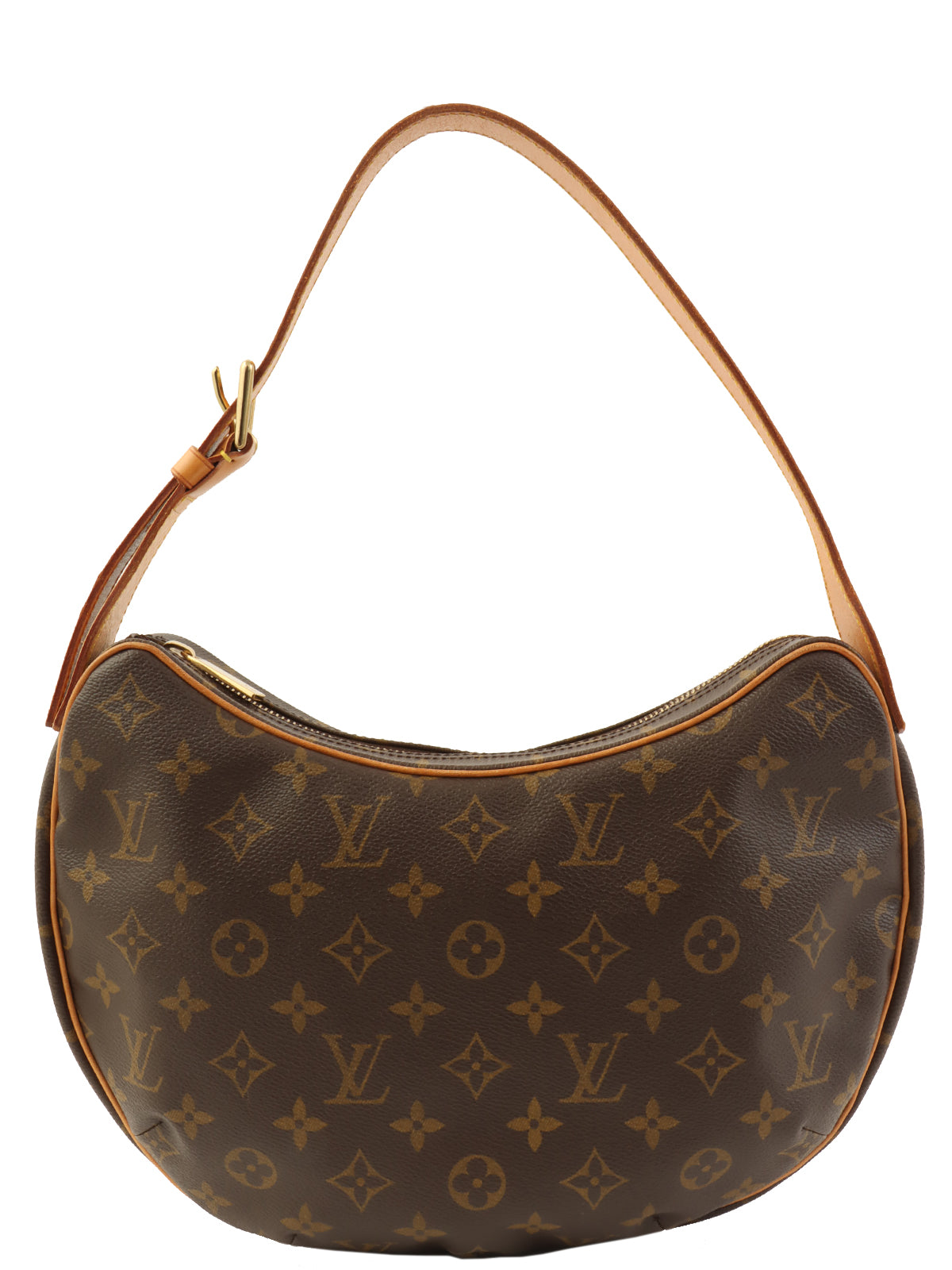 2003 帆布字母羊角面包 MM 棕色