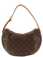 2003 帆布字母羊角面包 MM 棕色