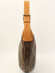 2003 帆布字母羊角面包 MM 棕色