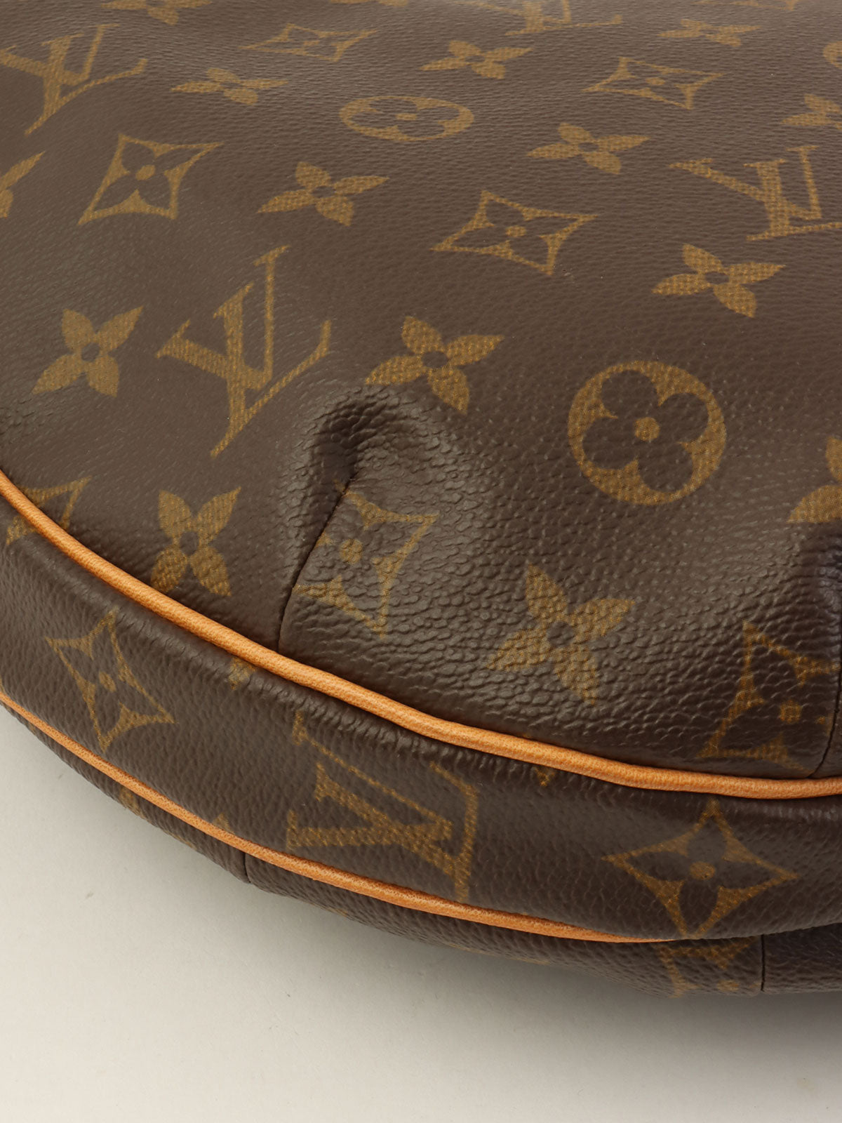 2003 帆布字母羊角面包 MM 棕色