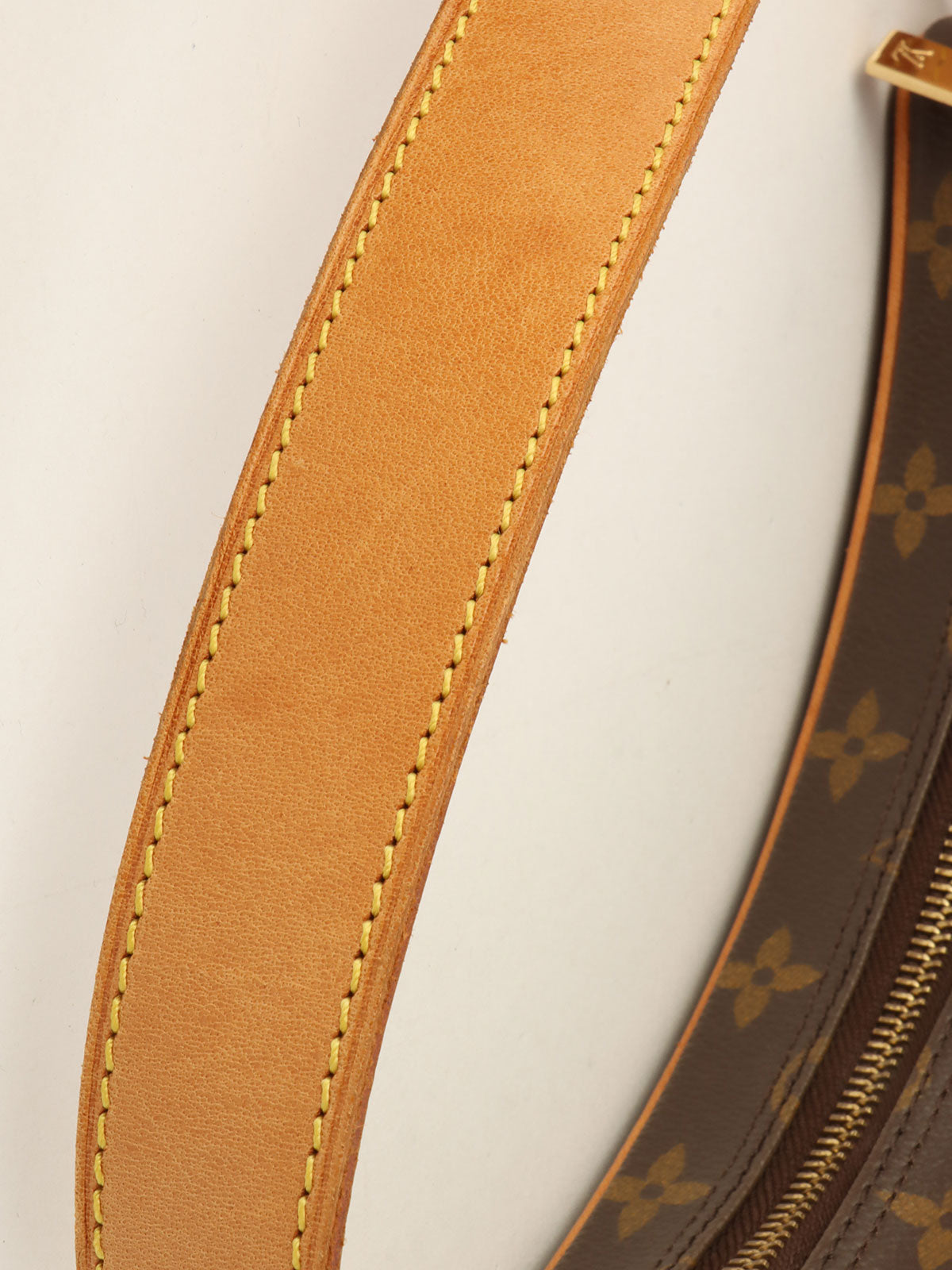 2003 帆布字母羊角面包 MM 棕色