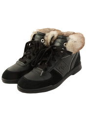 ラパンファーCCマークハイカットスニーカー ブラック／グレー