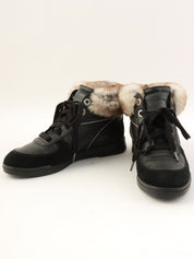 ラパンファーCCマークハイカットスニーカー ブラック／グレー