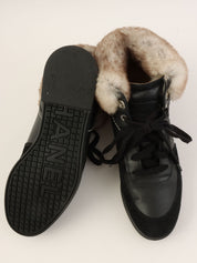 ラパンファーCCマークハイカットスニーカー ブラック／グレー