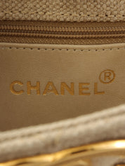 1995年頃製 リネンCCターンロックチェーントートバッグ ベージュ