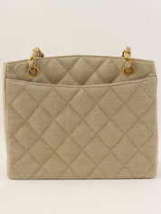 1995年頃製 リネンCCターンロックチェーントートバッグ ベージュ