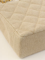 1995年頃製 リネンCCターンロックチェーントートバッグ ベージュ